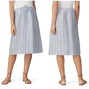 Striped Blue and White Women's Skirt